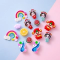 Abalorios coloridos de PVC para zapatos con arcoíris, unicornios y figuras de ópera - Estilo de PVC Blando Colorido