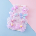 Set de 8 barrettes à cheveux violettes avec fleurs et papillons coloris macaron - Série Violet Clair