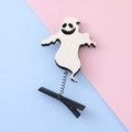 Glittery white ghost spring hair clip for kids Halloween party with black duckbill clip - Cute Ghost Style