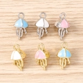 Set di ciondoli a forma di medusa colorati placcati oro e argento per gioielli fai da te - Multicolore