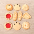 Nine unique realistic resin food charms featuring bread and cookie shapes for jewelry making - Mixed Cookie Styles / Set of 4