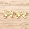 Pendentifs nœuds dorés en alliage avec strass brillants pour la création de bijoux DIY - Or Blanc