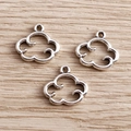 Ciondoli a nuvola cava in argento antico per collane fai-da-te con stile orientale - Nuvola d'Argento Antico (Nuvola)