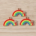Ciondolo arcobaleno in lega con incisione love wins per la creazione di gioielli fai da te - Arcobaleno Cuore Lettera