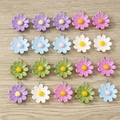 Assorted colorful resin daisy flower pendants with silver loops for DIY jewelry making - 10 Pieces Pack / Mixed Daisy Style