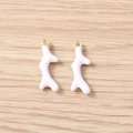 Roze koraaltak bedeltjes met gouden ringen voor DIY sieraden maken en kettingen - Goud Wit Koraal