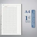 A4 refill paper for 30-hole binder featuring 1000 grids for double-sided note taking - A4 Essay [1000 Grids] with Correction Column