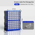 Cassettiera blu con 60 cassetti per minuteria e viti, dimensioni 48x37x18cm professionale - 60 scomparti / Blu