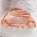 Pince à cheveux vintage en acétate avec motif marbré orange et blanc élégant - Café Rouge