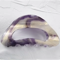 Pince à cheveux en acétate marbré violet et beige avec finition pailletée - Violet Marbré