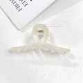 Grande molletta per capelli bianco crema con finitura perlata per le donne - Iridescente Stile Nastro