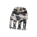 Pince à cheveux motif marbre en acétate noir et blanc au design minimaliste - Gris Encre