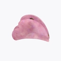 Pink heart-shaped acetate hair claw clip with marble texture for elegant styling - Marble Purple