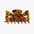 Klassische Haarspange mit Leopardenmuster aus Acryl mit Glanzeffekt und festem Halt - Schildpatt