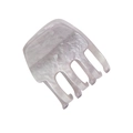 Pince à cheveux évidée minimaliste en marbre violet et blanc perlé, taille moyenne - Lavande
