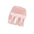 Pinza para el pelo de acrílico rosa jaspeado con diseño minimalista hueco - Rosa