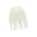Elegante pinza para el cabello de acrílico blanco crema perlado para peinados de moño - crema