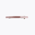 Sparkly pink-brown glitter barrette clip with a long metal spring hair fastening - Metallic Pink