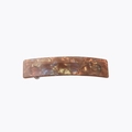 Elegant amber acrylic hair clip with marble pattern and spring metal fastener - Gradient Pinkish Brown