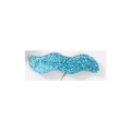 Blue glitter wavy hair clip for women with a sparkling finish and minimalist acrylic design - Ice Crystal Blue