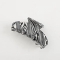 Elegant large acetic acid hair claw clip with black and white marble pattern design - Zebra Print
