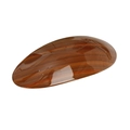 Polished acetate oval geometric hair clip with brown tortoiseshell agate patterns - Striped Brown 9cm