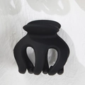 Mattschwarze Haarspange für hohen Pferdeschwanz mit sicherem Halt und minimalistischem Design - 3.5cm / Schwarz