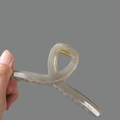 Pinza para el pelo 13cm gris marrón mate con diseño minimalista y translúcido - Gris Grande