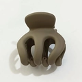 Haarklammer in Mattbraun für hohen Pferdeschwanz mit rutschfestem Oktopus-Design - 3.5cm / Khaki