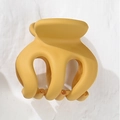 Matte ingwergelbe Haarklammer für hohe Pferdeschwänze mit strukturierter Oberfläche - 3.5cm / Hellgelb
