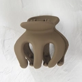 Molla per capelli marrone opaco per coda di cavallo alta su fondo testurizzato - 5cm / Caffè scuro