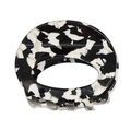 Elegant black and white tortoise pattern acetate shark hair clip for women's hair styling - Oval Hollow Clip