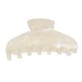 Pearlescent cream white marble pattern cellulose acetate hair claw clip for women - Pearl White