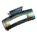 Large iridescent square hair claw clip with holographic finish and hollow design - 10cm / Gradient