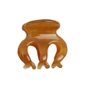 Elegant amber acetate hair claw clip with glossy finish for high ponytail styling - Light Brown Amber / 3cm