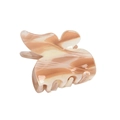 Beige and brown marble patterned acetate butterfly hair claw clip for hair styling - Medium / Light Coffee