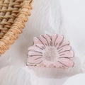 Simpatica molletta per capelli a margherita rosa in acrilico con glitter per bimbi - Medio / Stile Margherita