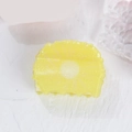 Pinza per capelli in acrilico giallo traslucido con glitter stile frutta - Medio / Stile Limone