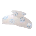 Pince à cheveux fleur blanche irisée avec motifs sourires bleus pour femmes - Style Motif Visage Souriant (Wg21#)