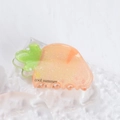 Pince à cheveux fraise mignonne en acrylique rose-orangé avec texte cool summer - Moyen / Style Fraise Carotte