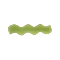Pinza para el pelo ondulada en acetato verde hierba con acabado brillante - 6.5cm / Verde fresco