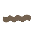 Pinza para el pelo minimalista de acetato en forma de onda color marrón café - 6.5cm / café