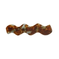 Pinza para el pelo ondulada de acetato con patrón de carey y manchas azul grisáceo - 6.5cm / Ámbar