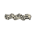 Wavy acetate hair clip featuring a stylish black and white terrazzo stone pattern - 6.5cm / Cow Print