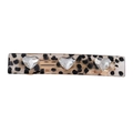 Acetate hair clip with tortoiseshell pattern and three sparkling crystal hearts - 7cm / Transparent Black Dot
