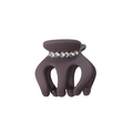 Matte dunkelbraune Haarspange mit funkelnden Strasssteinen für hohe Pferdeschwänze - Mittel Violett-Kaffee