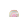 Rainbow gradient striped acrylic hair claw clip with colorful semi-circle design - 4cm / Rainbow (4cm)
