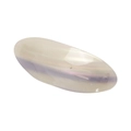 Elegant oval acetic acid hair clip in milky white with iridescent purple luster - Striped Purple 9cm