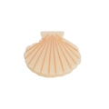 Pince à cheveux coquillage crème élégante avec paillettes dorées style coréen - 6.5cm / Beige