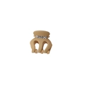 Mini Haarspange in Matt-Nude mit vier Strasssteinen für elegantes Haarstyling - Gelb (3.5cm)